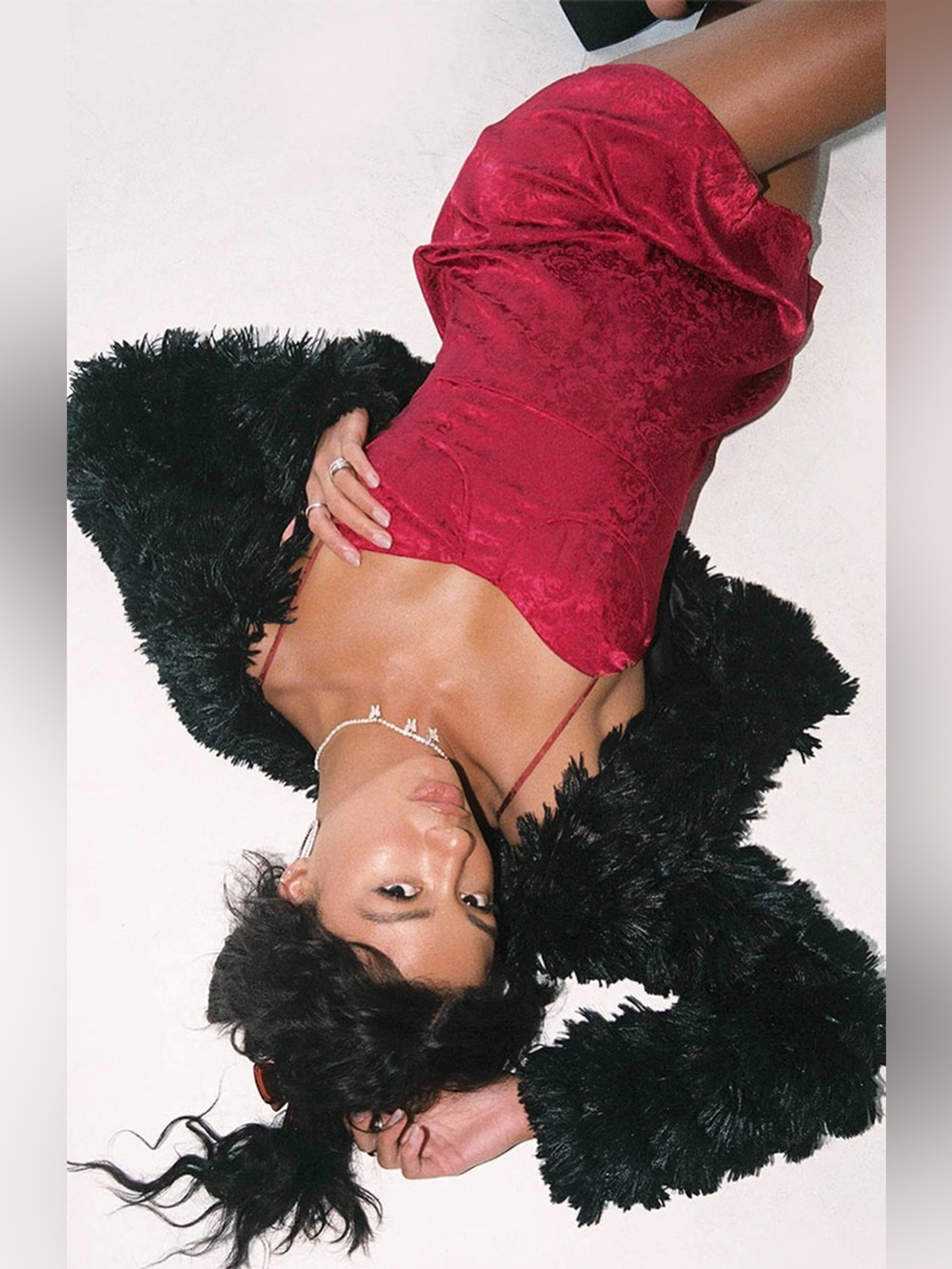 🌹 Princess Polly Red Rose Bustier Silk Slip Dress 🌹 - Picture 2 of 14